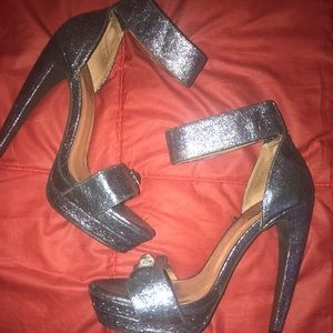 Jeffrey Campbell iridescent leather platforms